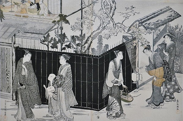 Histoire du haïku-Kubo Shunman: Départ nocturne pour un concours de poésie, vers 1787