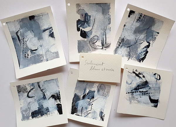 Petits exercices de l'été, noir, gris, blanc